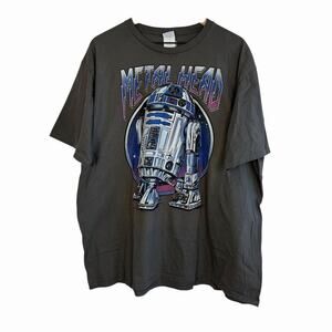 STAR WARS Unisex Metal Head R2D2 Olive Green Short Sleeve TShirt Size 3XL Cotton